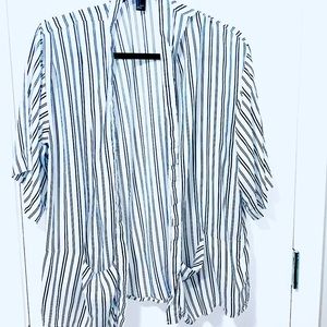 Forever 21 Pinstripe Cardigan Top / Cover